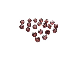 100% naturel rouge grenat rond en forme de brillant coupe à facettes en vrac pierre de naissance lot de pierres précieuses pour les bijoux du vendeur indien OEM - Product Image 2