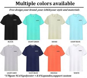 Vente en gros T-shirt à séchage rapide imprimé sur mesure en polyester extensible léger blanc pour sublimation - Product Image 6