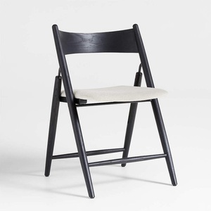 เก้าอี้ไม้สักพับได้เก้าอี้รับประทานอาหารแบบพรีเมี่ยมพับได้ทำจากไม้สักแข็งสำหรับกลางแจ้งและในร่มประหยัดพื้นที่เฟอร์นิเจอร์ไม้ - Product Image 1