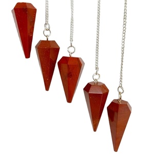 Cono facetado de piedras preciosas de jaspe rojo de alta calidad pulido para curación espiritual radiestesia Feng Shui y propósitos de amor - Product Image 1