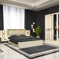 Juego de Muebles de Dormitorio Modernos de Aglomerado con Almacenamiento, Cubierta Extraíble y Opciones Personalizables - Multiusos para Apartamento
