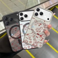 Funda Magnética para Teléfono con Diseño de Flor Blanca de TPU Suave para Modelos 11 a 17 Pro Max, Unisex, Sin Soporte, de Lotus Blessing