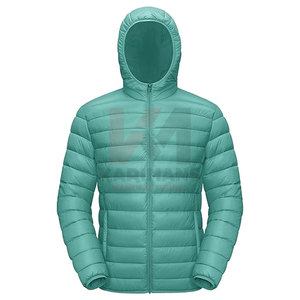 Veste matelassée pour homme Manteau léger et isolé à capuche pour l'automne, l'hiver et l'extérieur Vêtements de couleur personnalisés Impression bouffante - Product Image 1