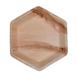 Plaques hexagonales en feuille de palmier Areca écologiques pour les fêtes, les événements et la restauration avec un design jetable naturel - Product Image 5