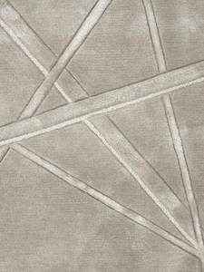 Alfombra de seda de lana elegante contemporánea geométrica, juego de alfombras para sala de estar con pelo Alto y Bajo, decoración elegante para el hogar - Product Image 2