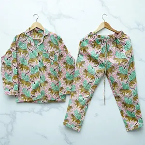 ชุดนอนแขนยาวสำหรับผู้หญิงชุดนอนพิมพ์ลายสัตว์ชุดใส่นอนแขนยาว - Product Image 6