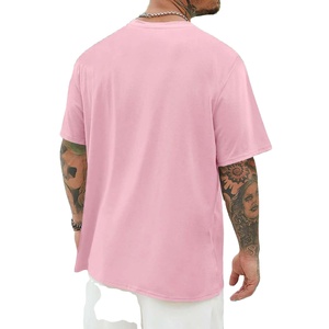 Camiseta de algodón 100% de gran tamaño para hombre, holgada, holgada, relajada, de peso pesado, básica, suave, clásica, de manga corta, holgada, lavada, de calle - Product Image 2