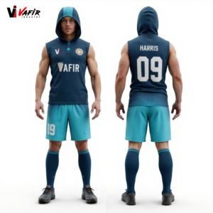OEM ODM Ensemble de maillots de football américain 7v7 Respirant 100% polyester Logo frontal personnalisable Uniformes Hommes Sans manches Séchage rapide - Product Image 5