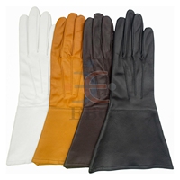Guantes de Cuero Ceremoniales Tri-Service para Hombre, 100% Piel de Oveja Nappa, Ecológicos, Estilo Liso, para las Cuatro Estaciones y Actividades al Aire Libre