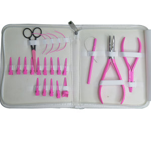 2025 meilleurs outils multicolores de qualité tout en un pince à cheveux petits outils de boucle de ciseaux pour kit d'outils d'extension de cheveux - Product Image 2