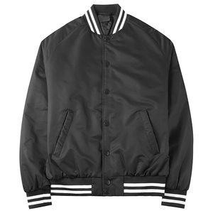 High Quality Letterman Varsity Jacket Professional Manufacture Most Popular Design with <b>Stand</b> Collar Cow Skin Leather - Product Image 4