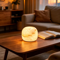 Lampe de table en marbre, lampe de chevet rechargeable moderne décorative à intensité variable au toucher pour la décoration de la maison, chambre à coucher, rechargeable