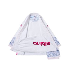 Venta al por mayor OEM personalizado para corte Jiu Jitsu Gi BJJ uniforme logotipo frontal transpirable secado rápido poliéster/algodón artes marciales Unisex - Product Image 3