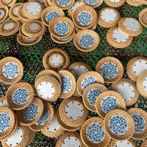 Plateau de service de restauration rapide écologique plateau d'incrustation d'os en rotin serveur de plateau pour hôtels maison cuisine utilisation en gros dans d'autres événements - Product Image 5