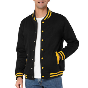 2025 vente en gros chaleur logo personnalisé conception université vestes personnalisé unisexe Baseball veste hommes décontracté uni coton hiver neige veste - Product Image 5