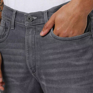 Streetwear High Quality 100% Cotton Denim Jean Manufacturer Custom Designer Fashion Ripped Frayed Skinny Jeans for Men - Product Image 4