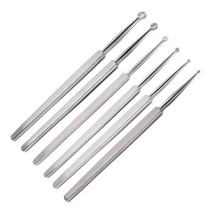 Ensemble de 6 curettes à os personnalisées, équipement médical allemand en acier inoxydable, curettes biologiques manuelles pour chirurgiens - Product Image 2