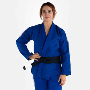 Custom Blue Martial Arts Gi Set Wrestling Training Uniform Heavy Duty Cotton Kimono Suit <b>Black</b> <b>Belt</b> Unisex <b>Stretch</b> - Product Image 4
