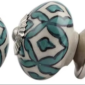 Antique CO Hand Painted Ceramic Round Cabinet Knobs CB04 Model 40x75mm for Cabinet <b>Hardware</b> Packaged in Box Bulk Business - Product Image 1