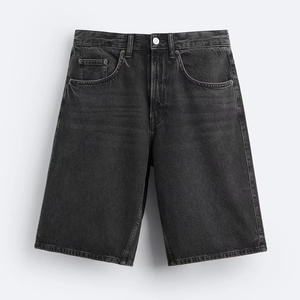 High Quality Baggy <b>Jeans</b> <b>Men</b> Custom Design <b>Jeans</b> Short Dark Denim Shorts Jorts <b>for</b> <b>Men</b> - Product Image 6