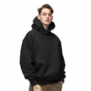 Sweat à capuche chaud pour hommes avec logo personnalisé pull Streetwear sweat à capuche d'entraînement coupe ajustée tenue d'hiver décontractée et élégante - Product Image 1