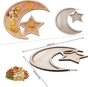 Bandeja de cristal de estrella y luna con diseño elegante perfecto para Ramadán Iftar servir fechas dulces y exhibición de mesa festiva - Product Image 6