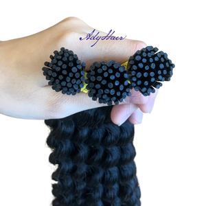 Vente en gros 2023 extensions de cheveux humains à pointe plate en kératine russe brute Remy à double tirage préliée - Product Image 4