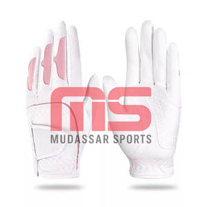 Guantes de golf profesionales de nuevo diseño transpirables y cómodos impresos personalizados y logotipo con logotipo personalizado de piel de oveja - Product Image 3