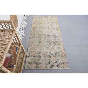 Classique Beige Rose Patchwork Turc Laine Tapis 2.6X5.7 ft Abstrait Rectangle Motif pour Salon Chambre Latex Polyester - Product Image 1