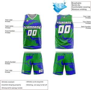 Vente en gros d'uniformes unisexes de basket-ball pour adultes toutes saisons impression par sublimation modèles personnalisés grande taille 100% polyester anti-UV - Product Image 4