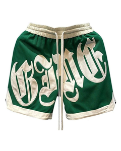 Pantalones cortos de baloncesto unisex para hombre con bordado de letras calientes Estilo de calle vintage Contraste de color Pantalones de chándal sueltos Impresión de soplo - Product Image 6