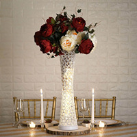 Vase à fleurs en cristal transparent de haute qualité moderne pour allée de mariage, décoration de tables de fête
