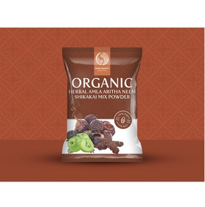 Poudre d'Amla, d'Aritha, de Neem et de Shikakai biologique à base de plantes, best-seller, pour le soin des cheveux et des cheveux brillants, disponible à prix réduit - Product Image 1