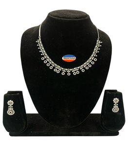 AD1 elegante Conjunto Clásico de collar y pendientes joyería de moda elegante para aniversario de bodas y eventos tradicionales Idea de regalo - Product Image 1