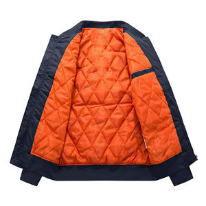 Chaqueta de bombardero informal para hombre de otoño e invierno, nuevo estilo, diseño personalizado y logotipo más chico duro de algodón con cierre de cremallera - Product Image 3