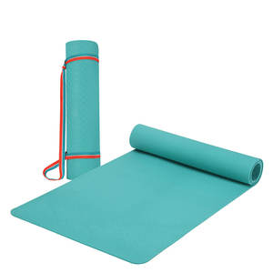 Fabricar esterilla de Yoga con logotipo personalizado para mujer, esterilla de Yoga plegable antideslizante duradera de doble Color para Fitness - Product Image 1
