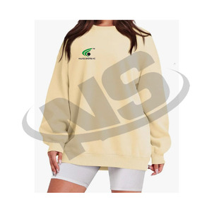 Sweat-shirt pour femme avec logo entièrement personnalisé, faible MOQ, sweat-shirt de streetwear doux et léger de qualité supérieure pour un usage décontracté et en plein air - Product Image 1