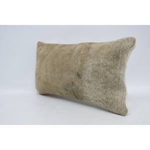 Beige Wool Kantha Pillow 12x24 Inches Luxury Premium <b>Fluffy</b> Square Woven Hemp Design Portable <b>Bedding</b> for Christmas - Product Image 4