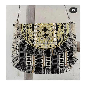 Bolso de mano indio hecho a mano con cuentas para mujer, bolsa de mano de noche, para Guru, Kirpa, Export House, venta al por mayor - Product Image 3