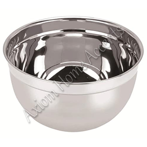 Axiom Home Accents Bol à fruits en aluminium argenté mat contemporain élégant à l'extérieur Ornementation brillante rendue à la main Utilisation dans la cuisine - Product Image 1