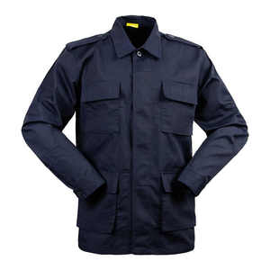 Uniforme de guardia de seguridad de dos piezas con marca personalizada, tela de polialgodón transpirable y cierre de botón - Product Image 6