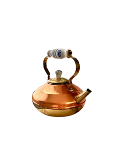 Poignée isolée pour bouilloire à thé en cuivre pur finition antique Design gaufré au look haut de gamme applicable aux articles utilitaires pour boissons - Product Image 3