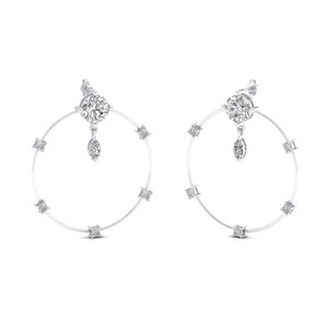 REYES New Design Custom <b>Fine</b> Jewelry Rings Certified 925 Sterling Silver Round Cut 9.54Ct Lab Grown Diamond <b>Earrings</b> for Women - Product Image 1