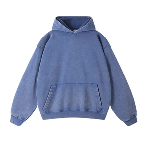 Sweat à capuche personnalisé de haute qualité lavé à l'acide Oem coton polaire tissu sweats basiques coton mélangé couleur lavage sweats à capuche pour homme - Product Image 4
