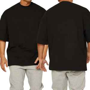 230G Tee luxe t-shirts col rond T-shirt couleur unie Simple ample décontracté Offre Spéciale hauts t-shirts Simple hommes T-shirt - Product Image 3