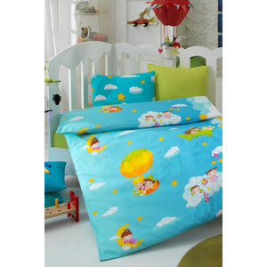 Juego de Ropa de Cama para Bebé Dream Blue 100% Algodón, Sábana Moderna con Diseño de Dibujos Animados, Tejida y Acolchada, para Dormir - Product Image 1