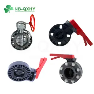 Plastic PVC DIN Standard PN16 3" 4" 8" Inch UPVC CPVC Butterfly Valve