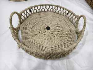 Plateau de service d'affichage alimentaire de table de restaurant composé de fournitures d'hôtel en rotin plateau de service décoratif personnalisé - Product Image 2