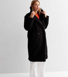 Parkas Largas Súper Cálidas de Peluche Color Piedra para Invierno Frío Abrigo Envolvente de Color Sólido Transpirable Tallas Grandes para Mujer con Cierre de Cremallera Pakistán - Product Image 4