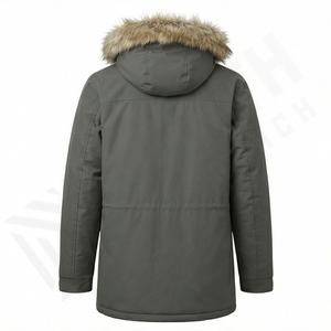Veste parka à capuche pour homme, résistante aux intempéries, coupe-vent, manteau d'extérieur, isolée, chaude, vêtements thermiques, vêtements de neige robustes - Product Image 2